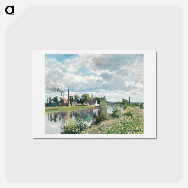 アートポストカード-The River Oise near Pontoise - カミーユ ピサロ Postcard.