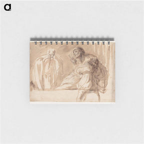 アートメモ帳-The title is "A young man points upwards while supporting a dead or passed out woman". - カラヴァッジョ Memo.