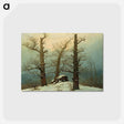 アートポストカード-Dolmen in snow - カスパー ダーヴィト フリードリヒ Postcard.