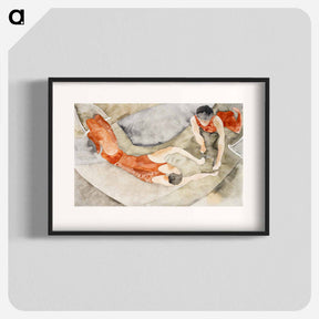 アートポスター-Two Trapeze Performers in Red - チャールズ デムス Poster.