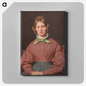 アートパネル-Susanne Cecilie Købke, born Købke, the artist's wife - クリステン ケプケ Canvas.