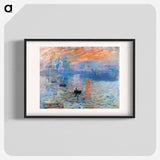 Impression, Sunrise - Claude Monet Poster.