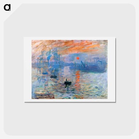 アートポストカード-Impression, Sunrise - クロード モネ Postcard.
