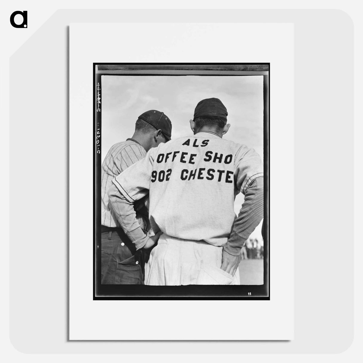 Watching ball game. Shafter migrant camp. California - Dorothea Lange Poster.