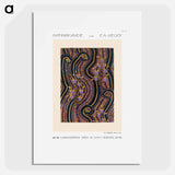 Art Deco Flower pattern pochoir print in oriental style - E.A.セギー Poster.
