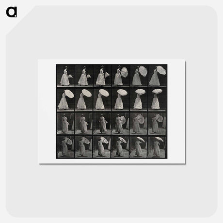 アートポストカード-Woman with Umbrella
 - エドワード マイブリッジ Postcard.