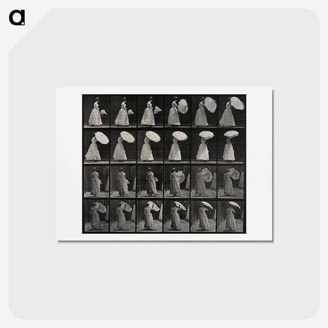 アートポストカード-Woman with Umbrella
 - エドワード マイブリッジ Postcard.