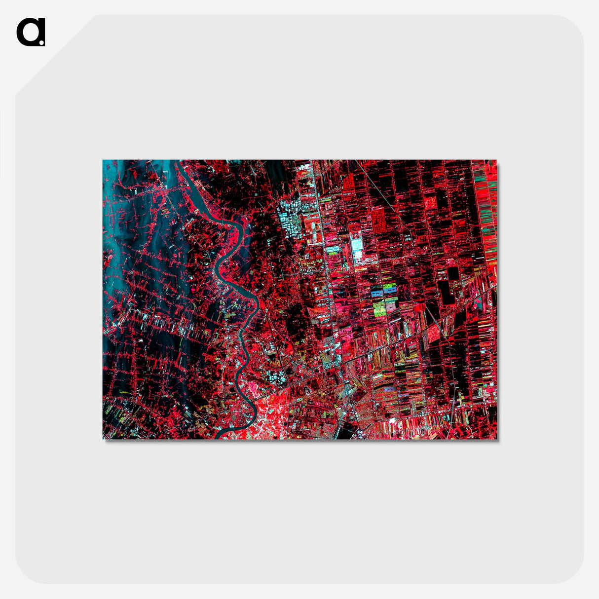 アートポストカード-Thailand Floods Satellite Image
 - 上空からの地球 Postcard.