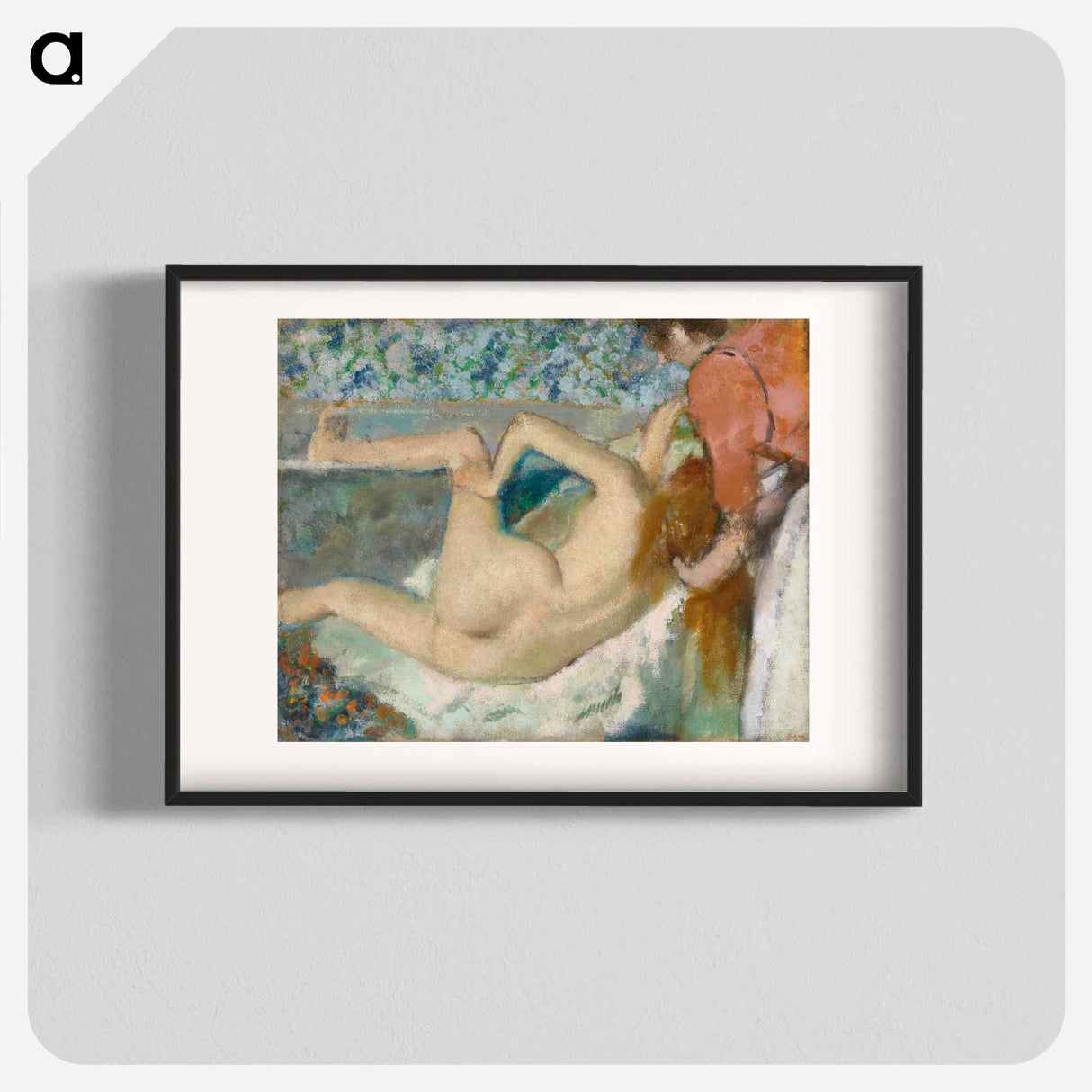 Naked woman. After the Bath - Edgar Degas Poster.