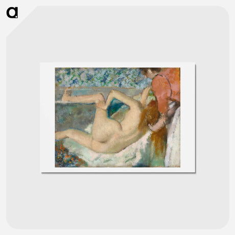 アートポストカード-Naked woman. After the Bath - エドガー ドガ Postcard.