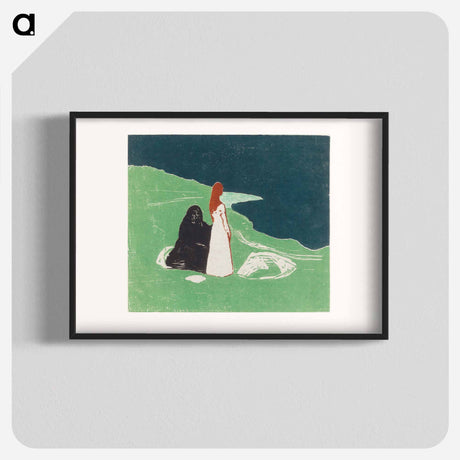 アートポスター-Two Women on the Shore - エドヴァルド ムンク Poster.