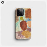 Color study after Delacroix's painting Dante and Virgil in the Underworld, Louvre - エドヴァルド ウェイ Phone Case.
