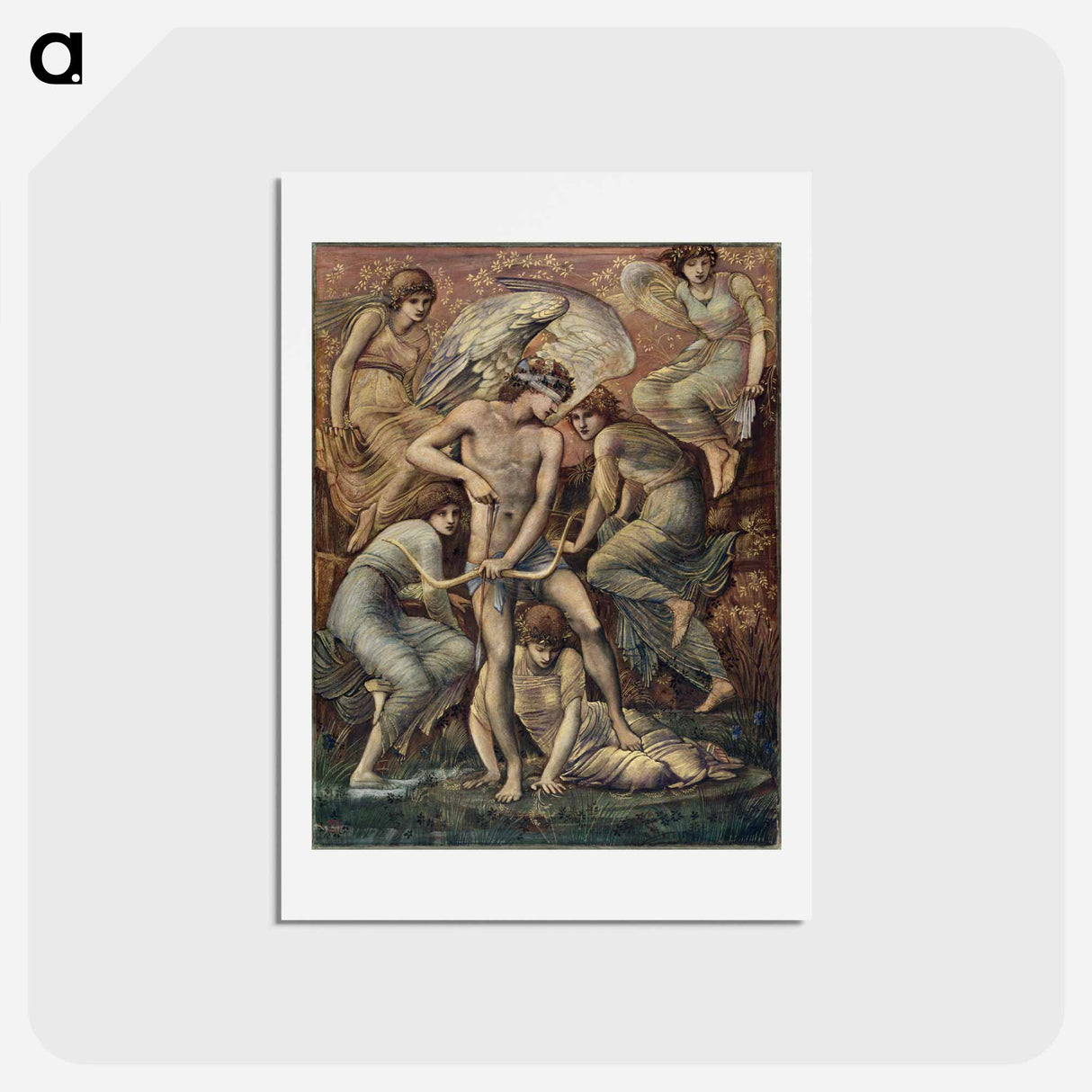 アートポストカード-Cupid’s Hunting Fields - エドワード バーン ジョーンズ Postcard.