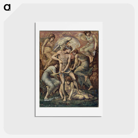 アートポストカード-Cupid’s Hunting Fields - エドワード バーン ジョーンズ Postcard.