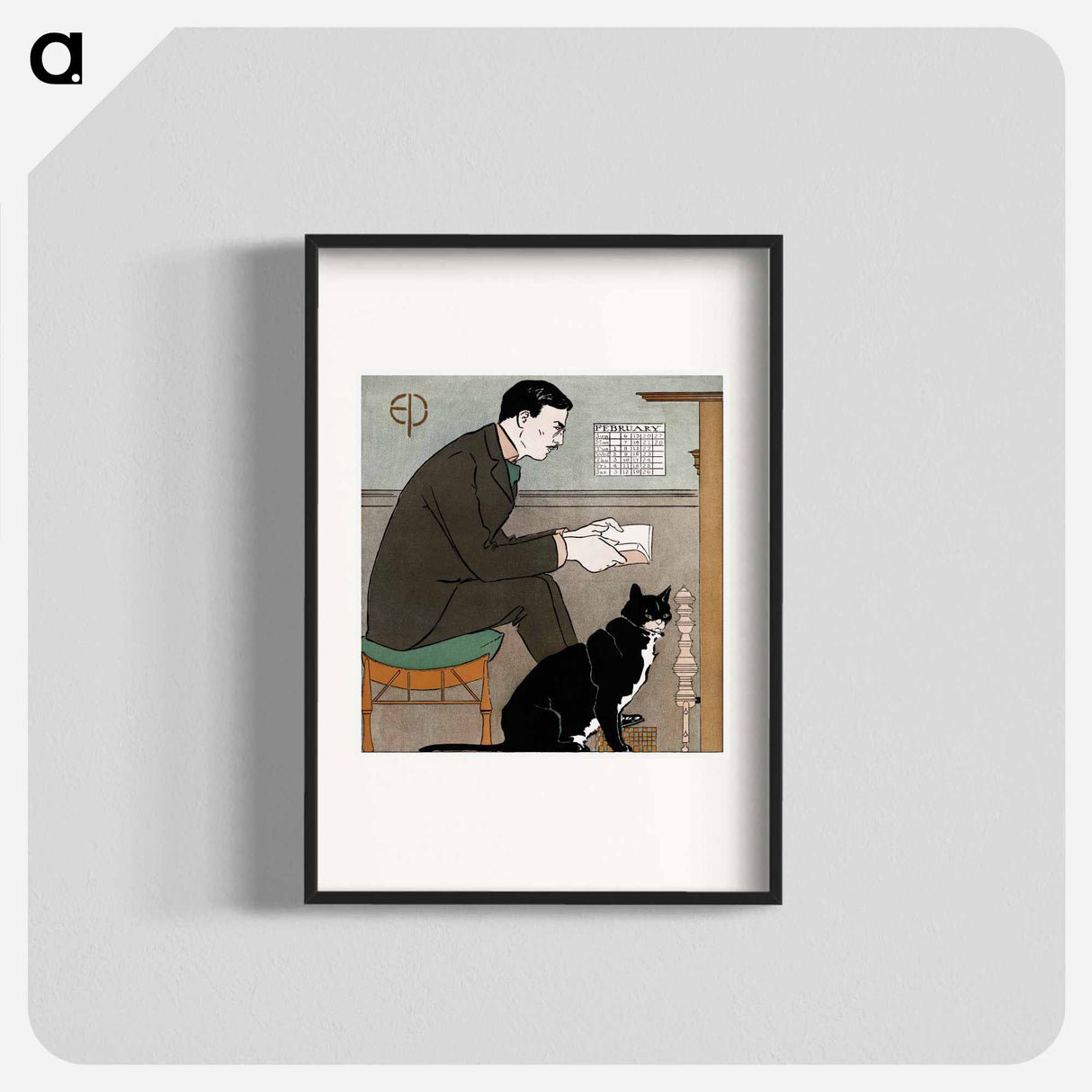 Edward Penfield Self–Portrait - エドワード ペンフィールド Poster.