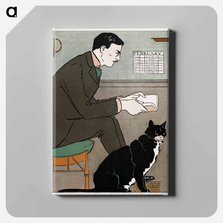 アートパネル-Edward Penfield Self–Portrait - エドワード ペンフィールド Canvas.