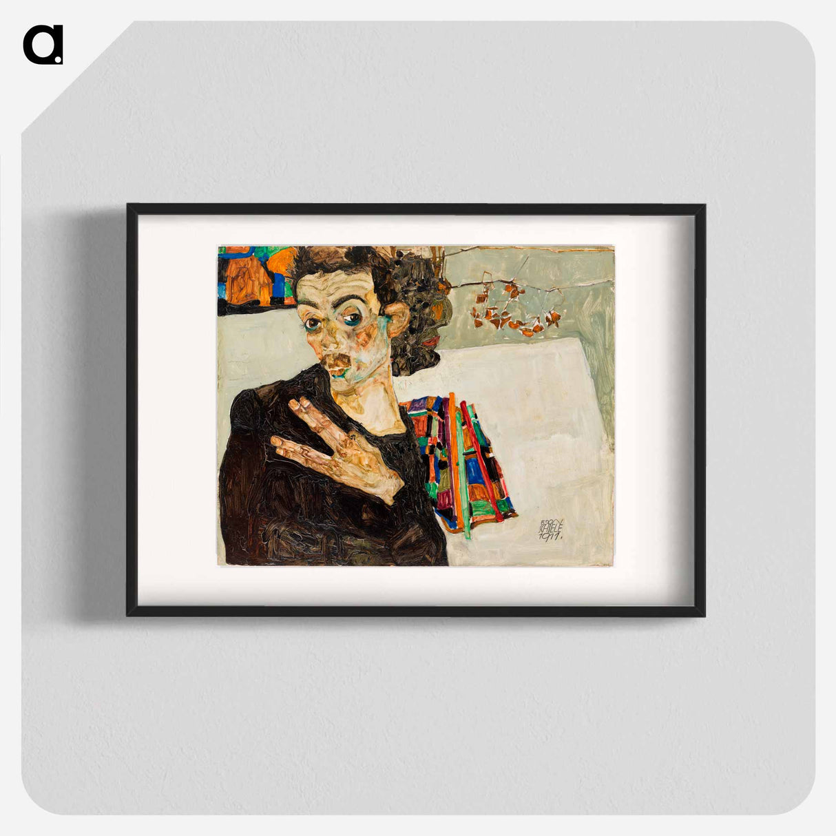 Selbstbildnis - Egon Schiele Poster.