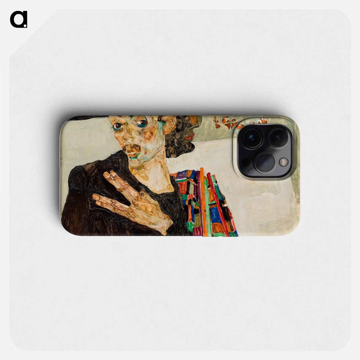 Selbstbildnis - Egon Schiele Phone Case.