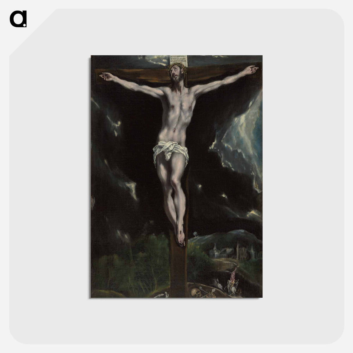 アートポストカード-Christ on the Cross - エル グレコ Postcard.