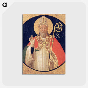 アートポストカード-A Bishop Saint - フラ アンジェリコ Postcard.