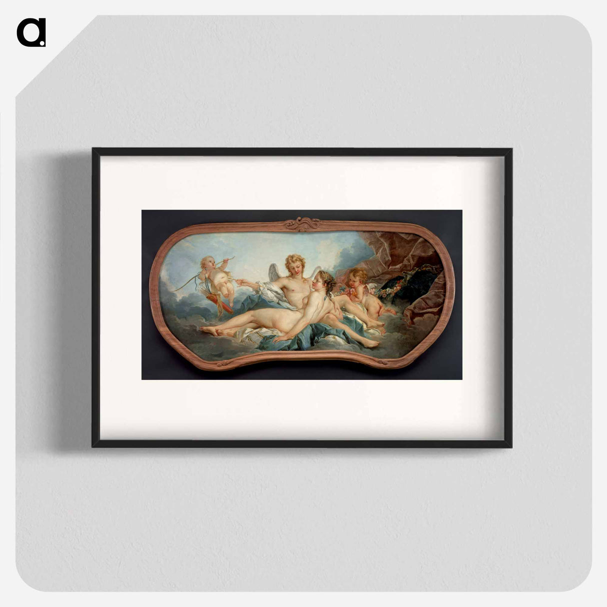 Cupid Wounding Psyche - Francois Boucher Poster.