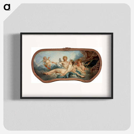 アートポスター-Cupid Wounding Psyche - フランソワ ブーシェ Poster.