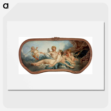 アートポスター-Cupid Wounding Psyche - フランソワ ブーシェ Poster.