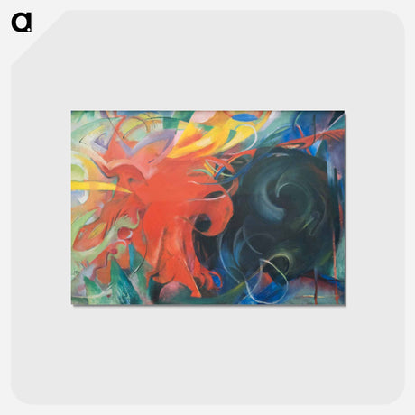 アートポストカード-Fighting forms - フランツ マルク Postcard.