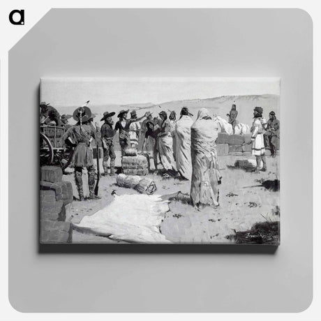 アートパネル-The Interpreter Waved at the Youth
 - フレデリック レミントン Canvas.