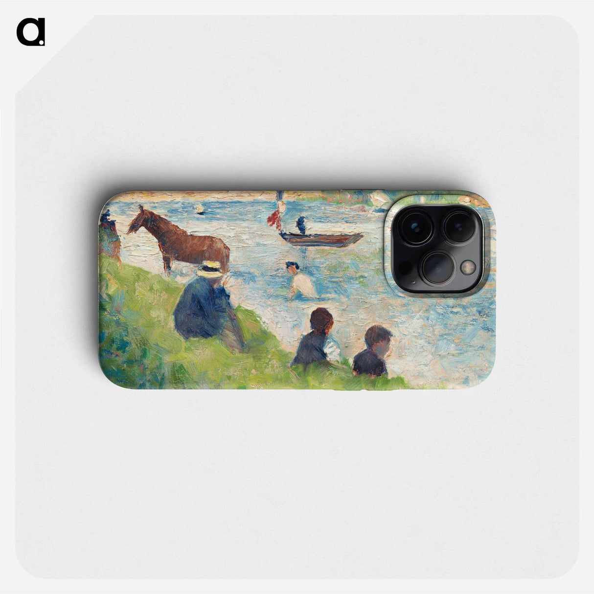 Horse and Boats (Study for "Bathers at Asnières") - Georges Seurat Phone Case.