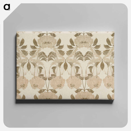 アートパネル-Silk with Art Nouveau Design - ジョルジュ ド フィール Canvas.