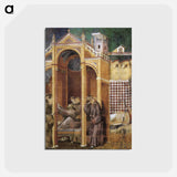 アートポストカード-Apparition to Fra Agostino and to Bishop Guido of Arezzo - ジョット ディ ボンドーネ Postcard.