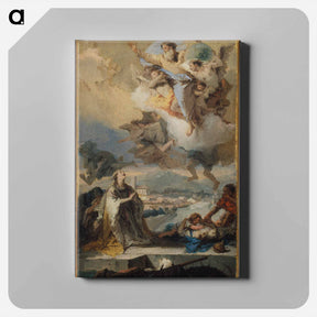 アートパネル-Saint Thecla Praying for the Plague-Stricken
 - ジョバンニ バティスタ ティエポロ Canvas.