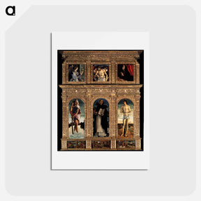 アートポストカード-Polyptych of San Vincenzo Ferreri - ジョヴァンニ ベッリーニ Postcard.