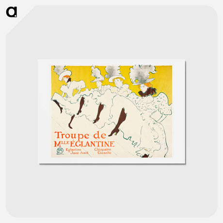 アートポストカード-Mademoiselle Eglantine’s Troupe - アンリ ド トゥールーズ ロートレック Postcard.