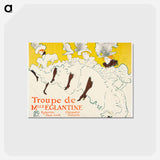 アートポストカード-Mademoiselle Eglantine’s Troupe - アンリ ド トゥールーズ ロートレック Postcard.