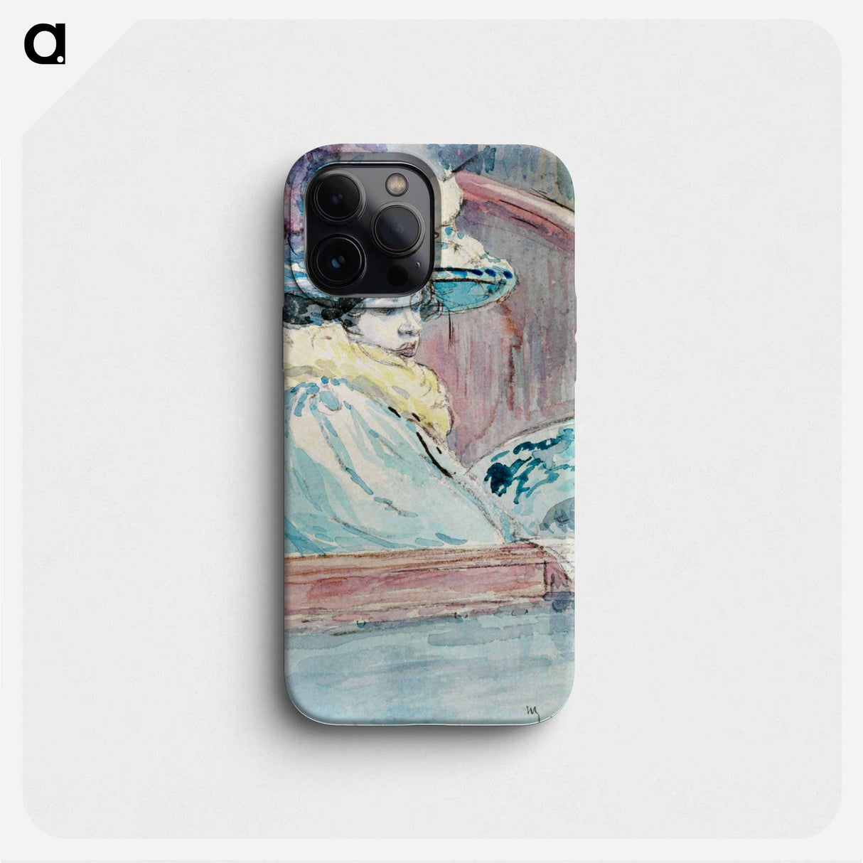 Woman in a lodge - アンリ ソム Phone Case.