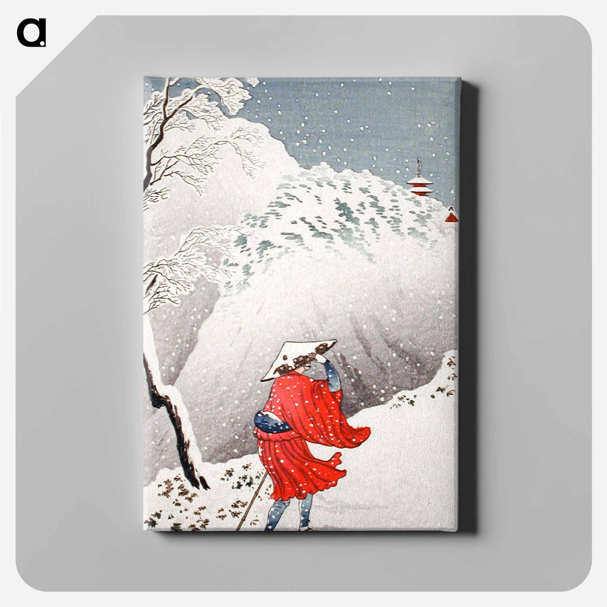 Snowy Evening on a Mountain Path - 高橋 宏明 Canvas.