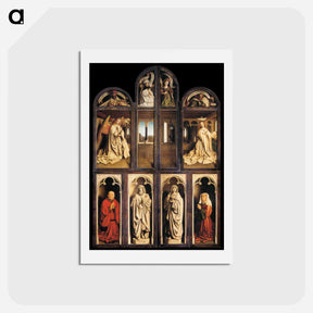アートポストカード-The Ghent Altarpiece (exterior) - ヤン ファン エイク Postcard.