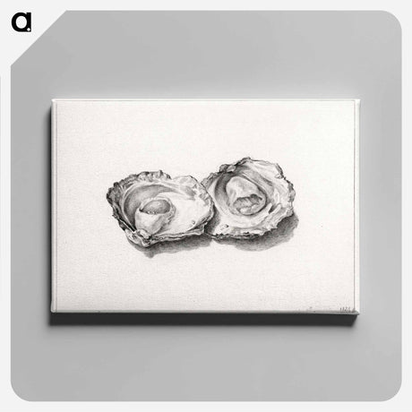 アートパネル-Two opened oysters - ジャン ベルナール Canvas.