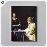 Mistress and Maid - Johannes Vermeer Canvas.