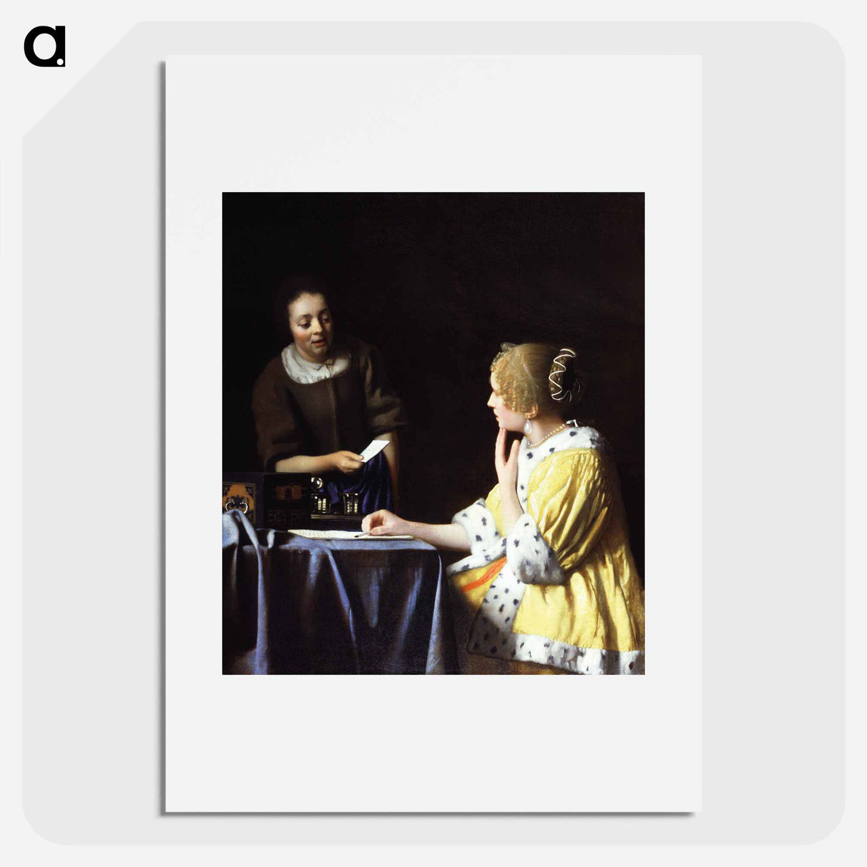 Mistress and Maid - Johannes Vermeer Poster.