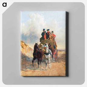 アートパネル-The Royal Mail Coach on the Road
 - ジョン フレデリック ヘリング Canvas.