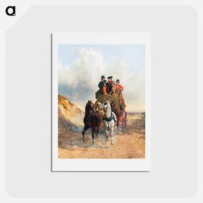 アートポストカード-The Royal Mail Coach on the Road
 - ジョン フレデリック ヘリング Postcard.