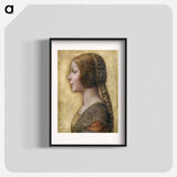 Profile of a Young Fiancée - Leonardo da Vinci Poster.