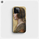 Profile of a Young Fiancée - Leonardo da Vinci Phone Case.