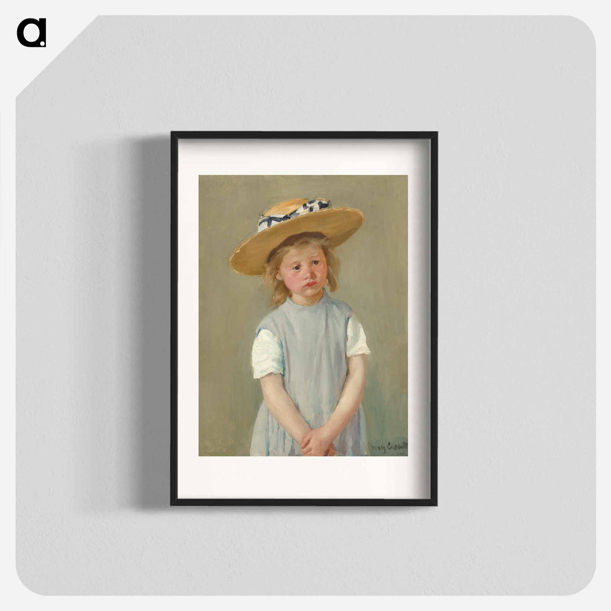 Child in a Straw Hat - メアリー カサット Poster.