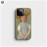 Child in a Straw Hat - メアリー カサット Phone Case.