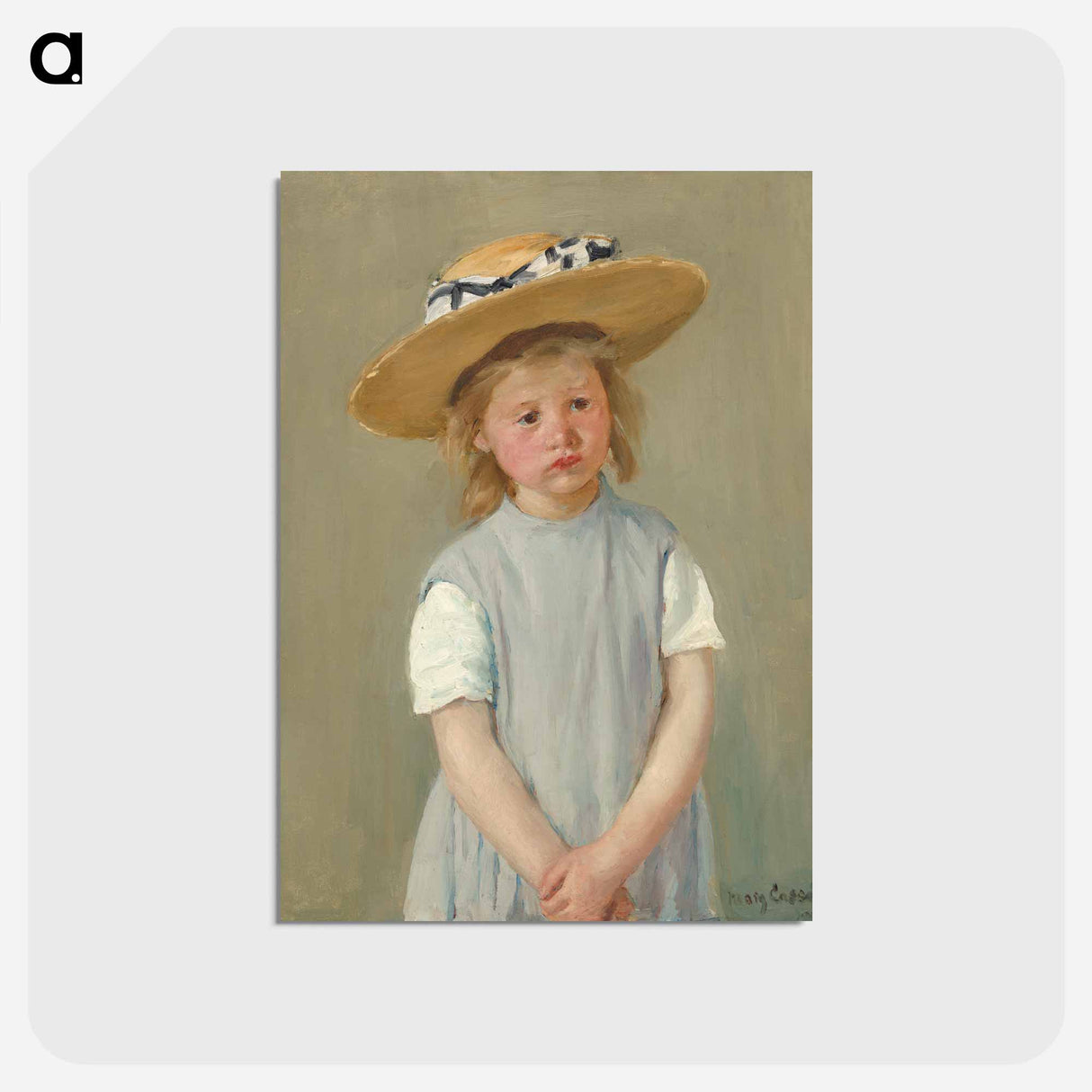 アートポストカード-Child in a Straw Hat - メアリー カサット Postcard.