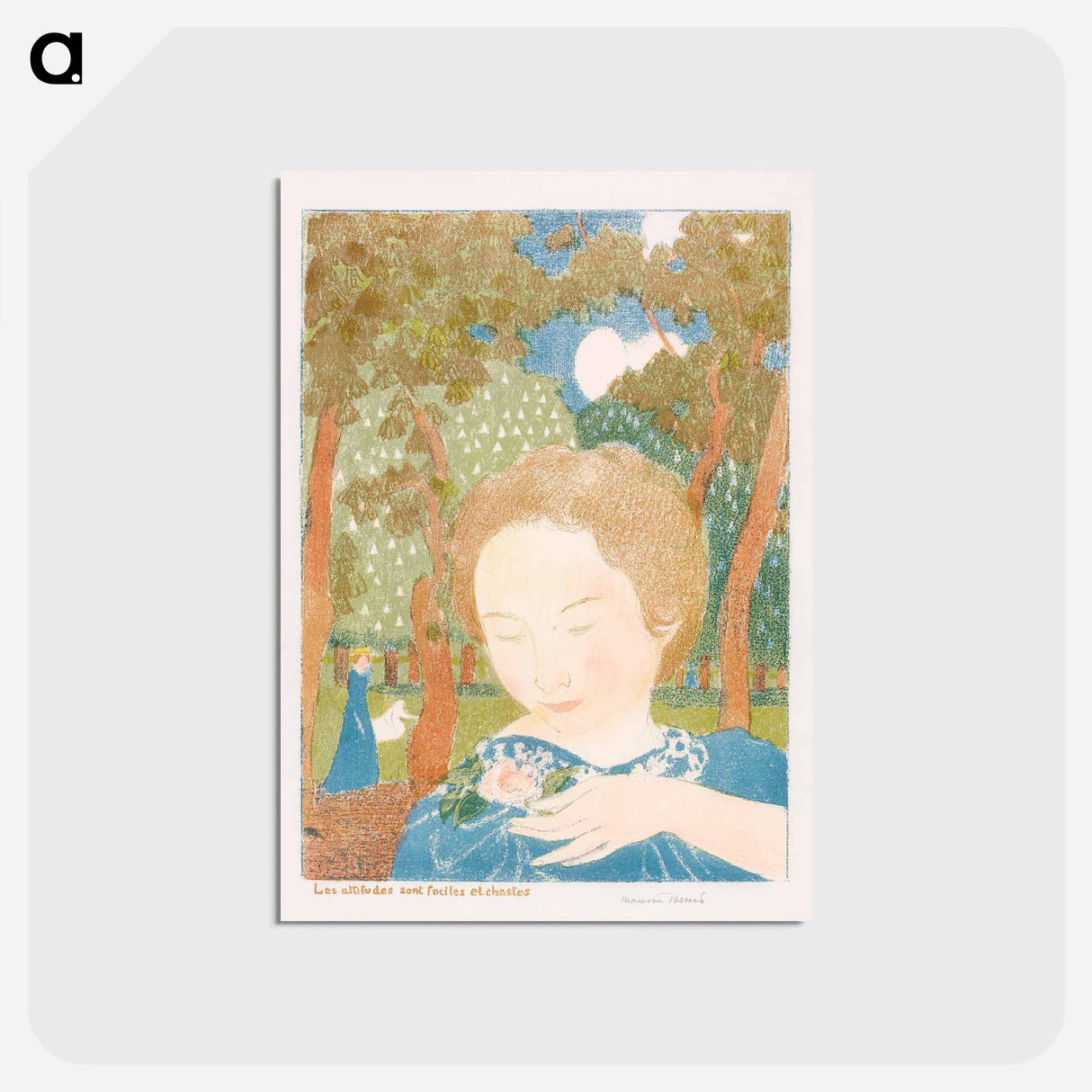 アートポストカード-Attitudes are Easy and Chaste - モーリス ドニ Postcard.